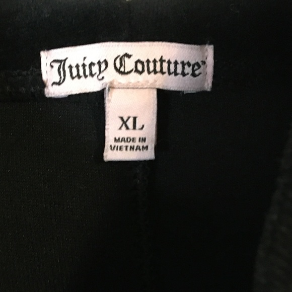 Juicy Couture Hoodie, Black,Size: XL, Y2k - Picture 3 of 6